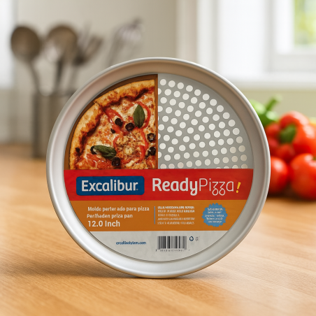 Molde Perforado para Pizza EXCALIBUR A164-CBP-R13 | Cocción más crujiente y uniforme